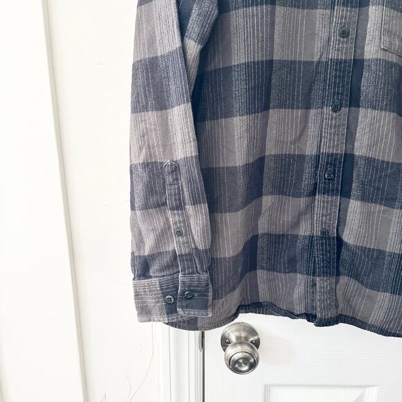 The North Face Grey Striped Stayside Chamois Long Sleeve Button Flannel Shirt XL - Picture 3 of 11